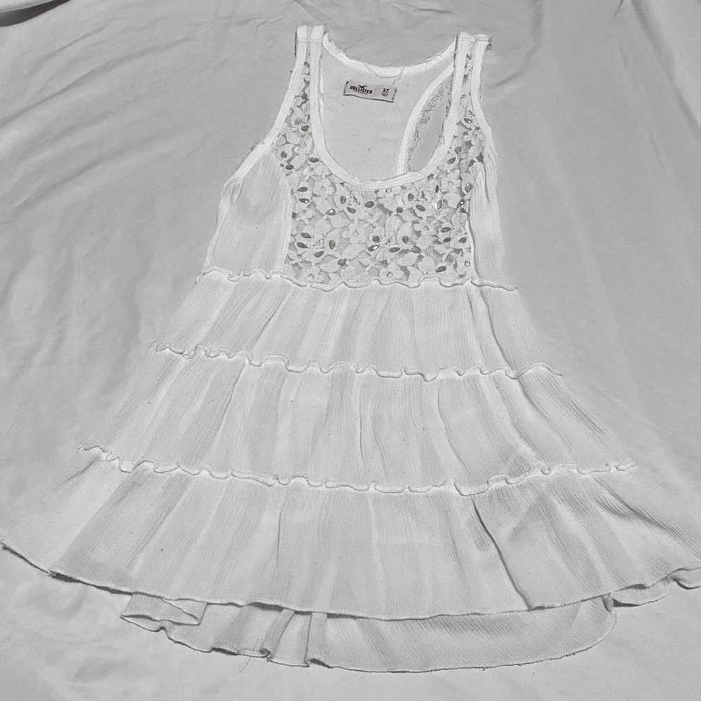Hollister beaded flows tank top